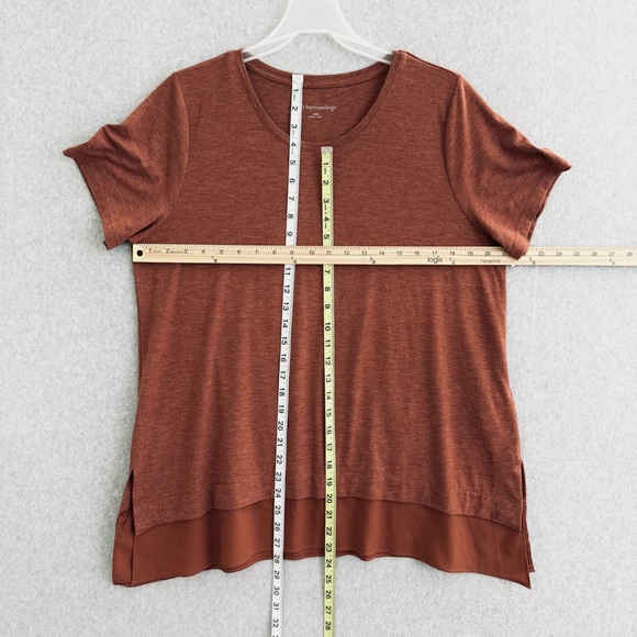 Soft Surroundings Womens Willa Tunic Top Short Sleeve Shirt Large Orange READ - Picture 14 of 16